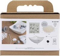 CC Mini-Kerzen-Bastelset – Muscheln Grau, Cremeweiß-3