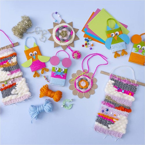 CC Group Weaving Kit: Wall Hangings, Hangings, Owls, and Mouse-3