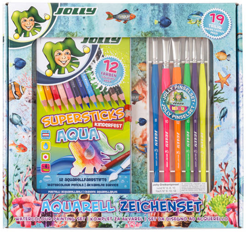 Fröhlicher, fröhlicher Aquarell-Zeichensatz-2