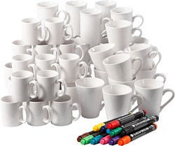 CC Material Set Porzellanbecher Bemalen Sie mit Glas- und Porzellanmarkern