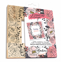 Aladine Houten Doodler Stempel 13,5x13,5 cm Bloemen