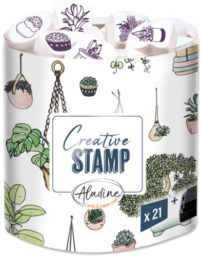 Aladine Stampo Stempel Set Planten