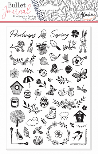 Aladine Stampo Bullet Journal Stempels A5 Lente