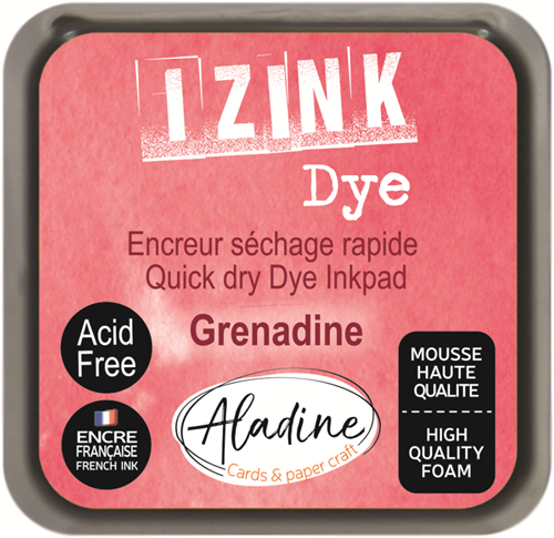 Aladine Izink Dye Pigment Inktkussen 5x5 cm Rood