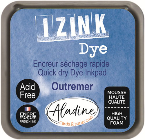 Aladine Izink Dye Pigment Inktkussen 5x5 cm Zee Blauw