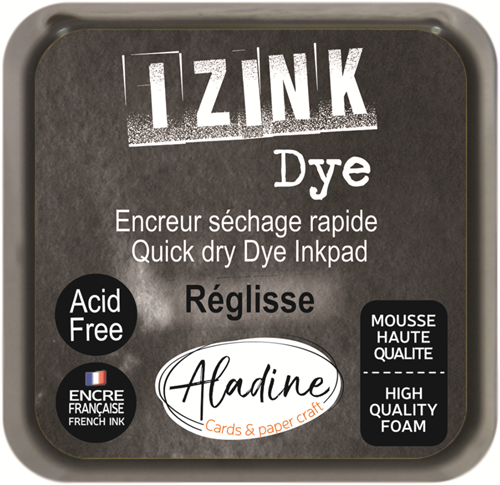 Aladine Izink Dye Pigment Inktkussen 5x5 cm Zwart