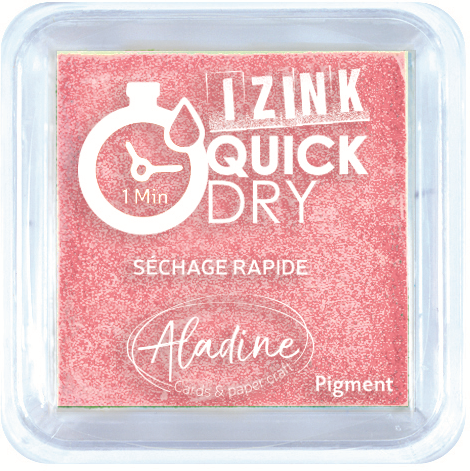 Aladine Izink Quick Dry Pigment Inktkussen 5x5 cm Poeder Roze
