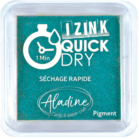 Aladine Izink Quick Dry Pigment Inktkussen 5x5 cm Oceaan Blauw