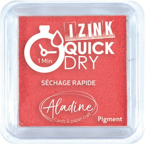 Aladine Izink Quick Dry Pigment Inktkussen 5x5 cm Rood