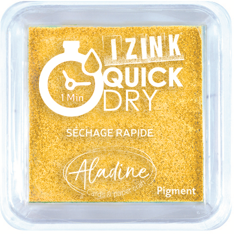 Aladine Izink Quick Dry Pigment Inktkussen 5x5 cm Geel