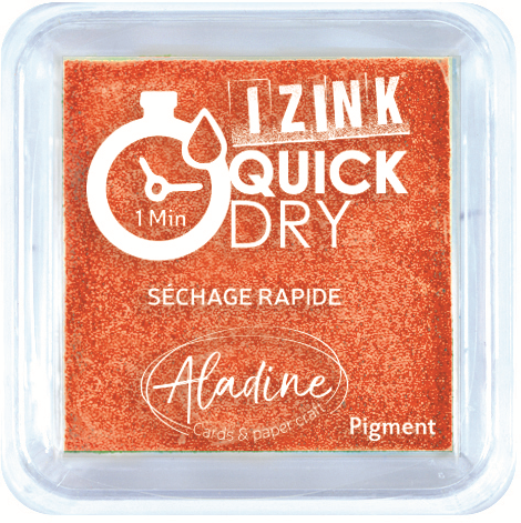 Aladine Izink Quick Dry Pigment Inktkussen 5x5 cm Oranje