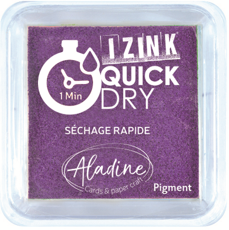 Aladine Izink Quick Dry Pigment Inktkussen 5x5 cm Paars