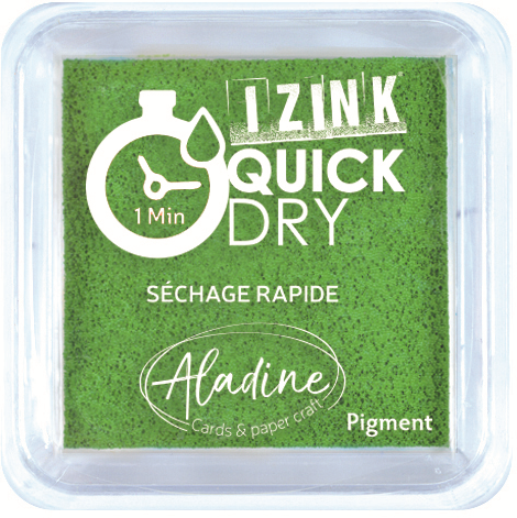 Aladine Izink Quick Dry Pigment Inktkussen 5x5 cm Groen