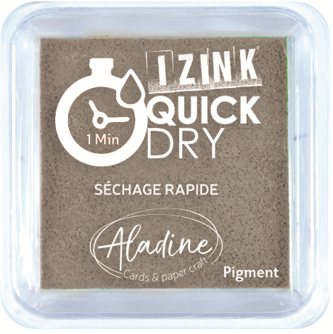 Aladine Izink Quick Dry Pigment Inktkussen 5x5 cm Grijs
