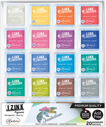 Aladine Izink Präge-Stempelkissen-Set, klein, 20 Stück