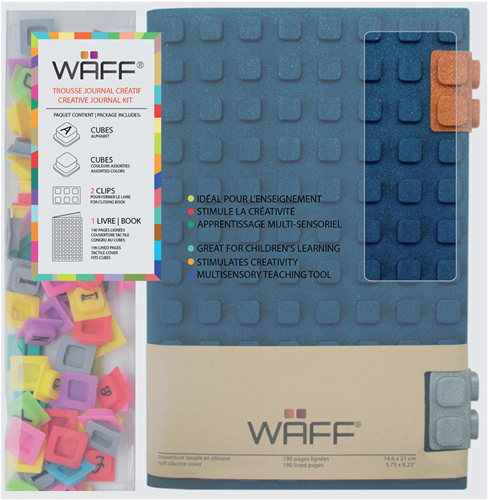 Waff Creatief Dagboek Set A5 Glitter Blauw