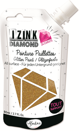 Aladine Izink Diamond Glitterverf 24 Karaat 80 ml Goud