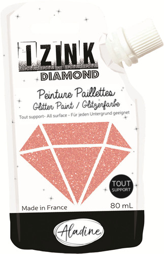 Aladine Izink Diamond Glitterverf 80 ml Poeder Roze