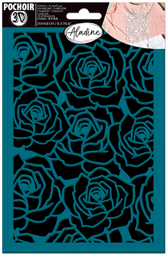 Aladine Selbstklebende 3D-Vorlage A5 Rosen