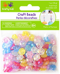 Plastic Kralen Bloemen 8 mm 30 gr