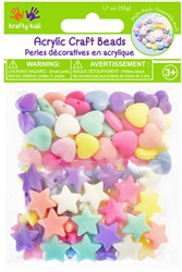 Plastic Kralen Harten Sterren Mix 50 gr