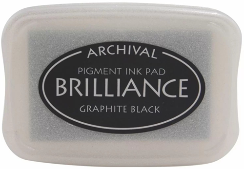 Tsukineko Brilliance Stempelkussen Graphite Black 95x65 mm