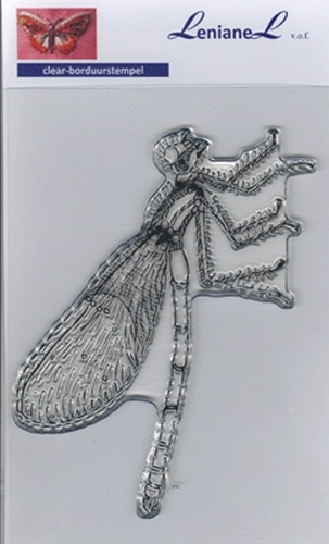 Lenianel Borduurstempel Libelle 12x9 cm