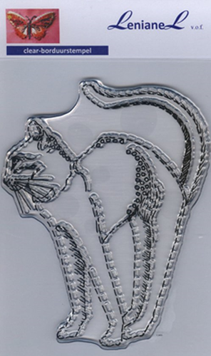 Lenianel Borduurstempel Kat 13x9 cm