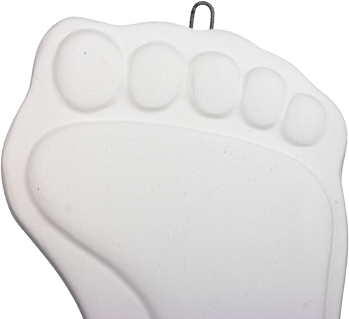 Terracotta Baby Footprint Right 6 cm-3