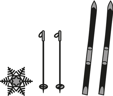 CR1252 Skis and Snowflake