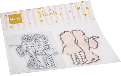Marianne Design snijmal en stempel Vriendinnen