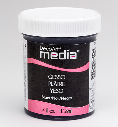 Mixed media gesso Zwart