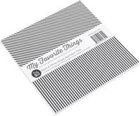 My Favourite Things Papierblock, schwarz-weiß gestreift, 24 Blatt EP-54-2
