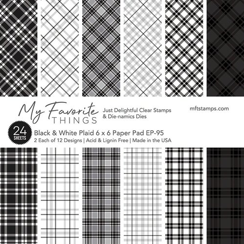My Favorite Things Papierblok Black & White Plaid EP-95