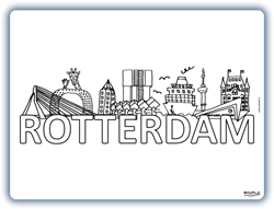 Edwali Tischset 217 Rotterdam Skyline