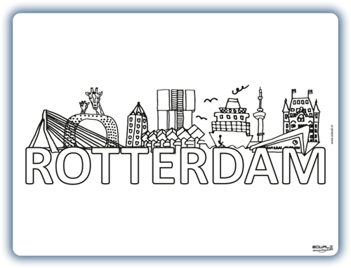 Edwali Placemat 217 Rotterdam Skyline