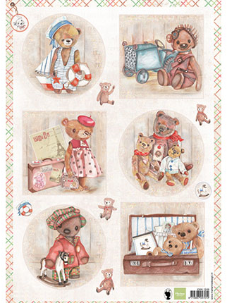 Marianne Design EWK1249 Knipvel Teddy Bears 1 A4