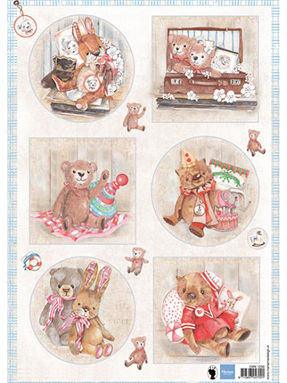 Marianne Design EWK1250 Knipvel Teddy Bears 2 A4