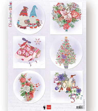 Marianne Design EWK1279 Knipvel Christmas Wishes Gnomes A4