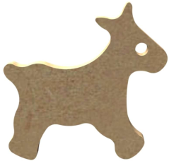 MDF Figuur Hond 5 cm 10 stuks