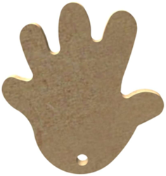MDF-Figur Hand 5 cm 10 Stück