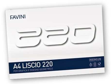 Favini Tekenblok A4 220 gr Glad