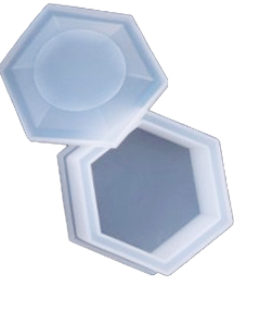 Fleur Siliconen Mal Hexagon Sieraden Bakje 9x9x4 cm