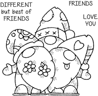 Woodware Clear Stamp 10x10 cm Singles Friends-3