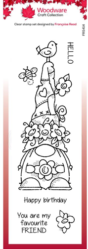 Woodware Clear Stamp 20x6,5 cm Floral Hat