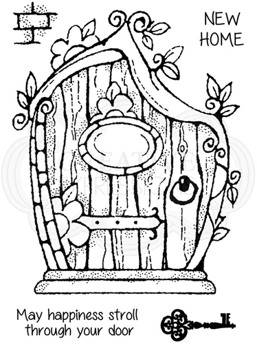 Woodware Transparent Stempel 10x15 cm Fairy Tür-3