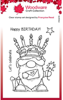 Woodware Clear Stamp 10x15 cm Happy Birthday Gnome