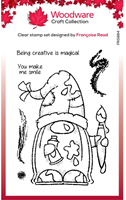 Woodware Clear Stamp 10x15 cm Artsy Gnome
