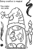 Woodware Clear Stamp 10x15 cm Artsy Gnome-3