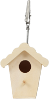 GC Houten Memoclip Fotohouder Vogelhuisje 5x4x10,5 cm
